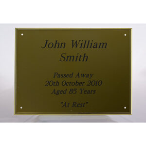 Engraved Funeral Plates