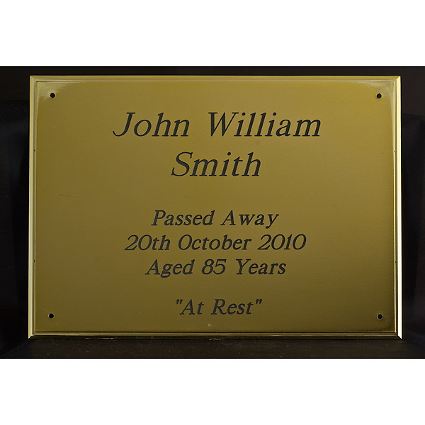 Engraved Funeral Plates Martin Dare Engraving