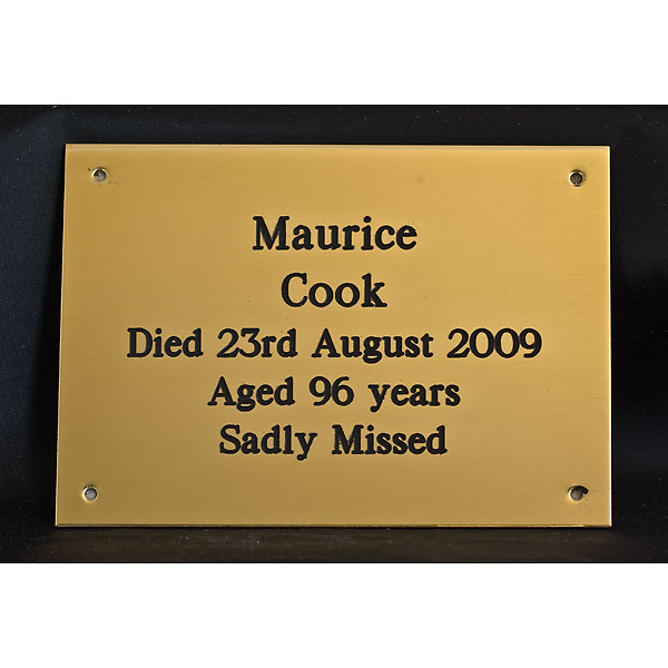 Engraved Funeral Plates Martin Dare Engraving