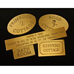 Engraved Dolls House Signs